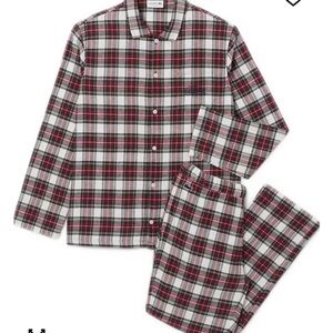 NWT Men’s Lacoste Red Plaid Flannel Pajama Set Size Medium.